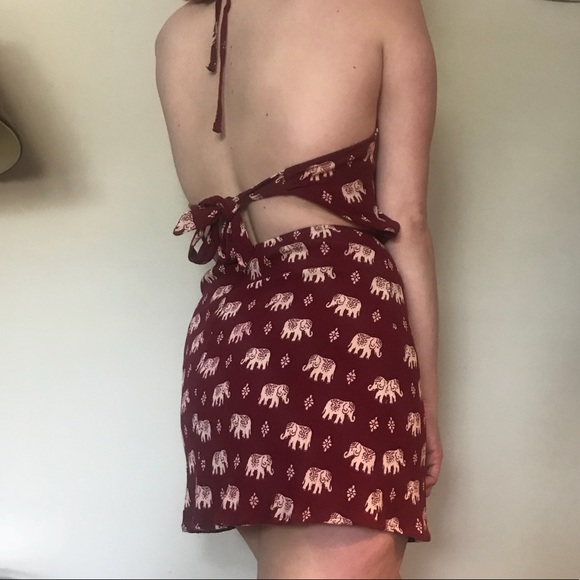 💕2 for $20 / F21 Maroon 🐘 Sundress - Picture 2 of 4
